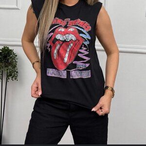 Rolling Stones 1994 Voodoo Lounge Sleeveless Graphic Tee Black Unisex M